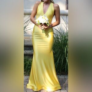 Sherri Hill Yellow Prom Dress